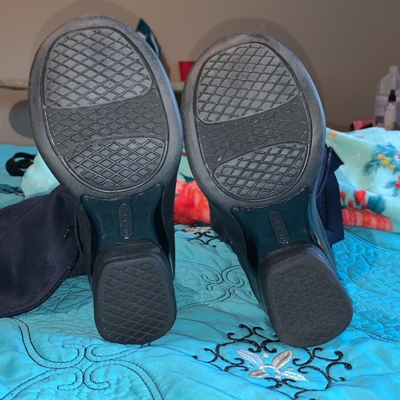 Blue navy suede boots - Picture 10 of 12